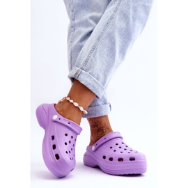 FS1 Women's Foam Slippers Crocs Purple Coline 2