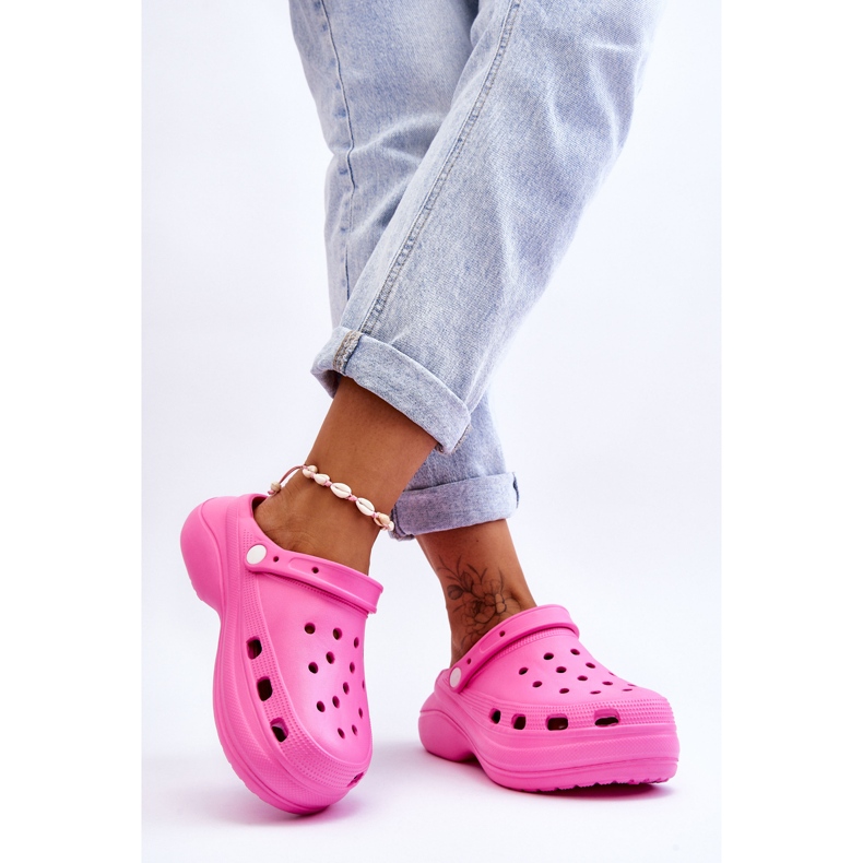 Women's Foam Slippers Crocs Dark Pink Coline 2