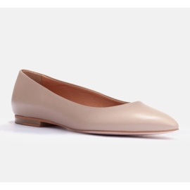 Marco Shoes Soft leather ballerinas beige 2 Marco Shoes Soft leather ballerinas beige 2