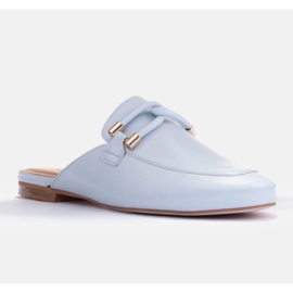 Marco Shoes Slippers with decoration blue 1