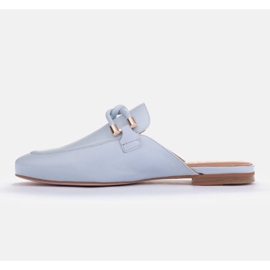 Marco Shoes Slippers with decoration blue 2