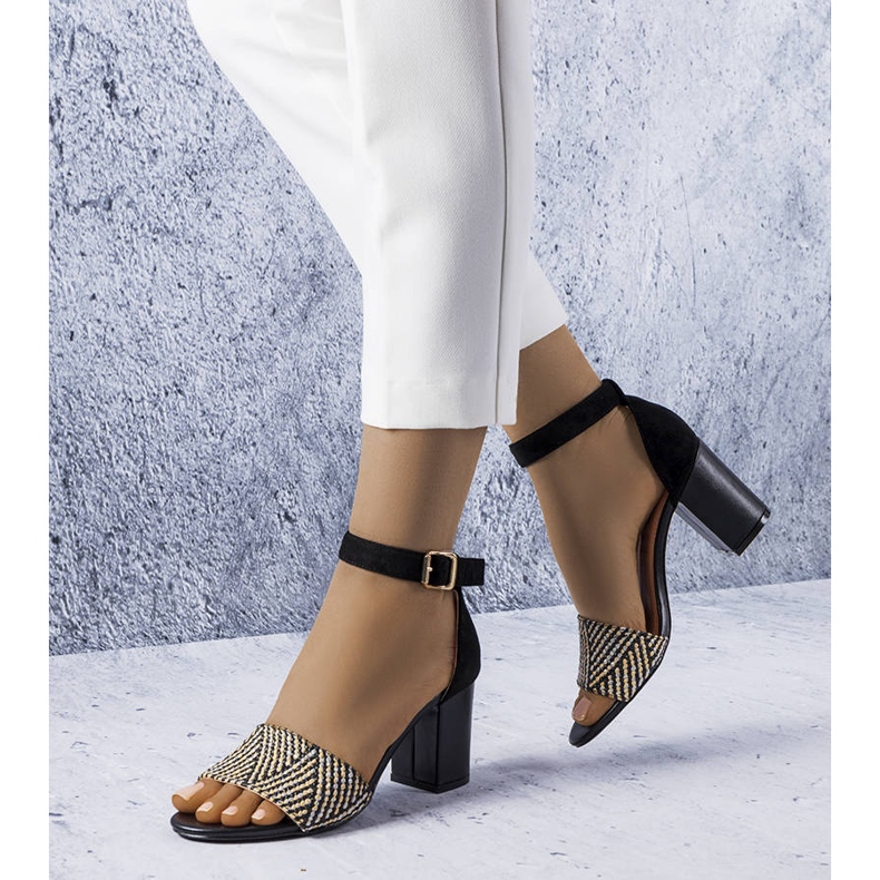 BM Patience black block sandals 1