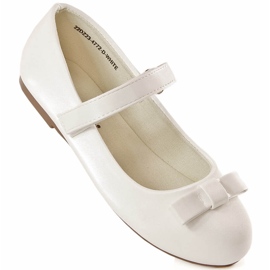 Girls' communion ballerinas with velcro white eVento 4772 1 Girls' communion ballerinas with velcro white eVento 4772 1
