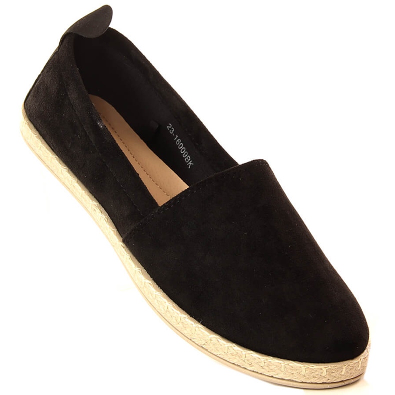 Women's black slip-on espadrilles Potocki 16009 1