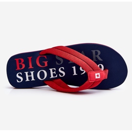Men's Big Star Flip Flops LL174613 red 1