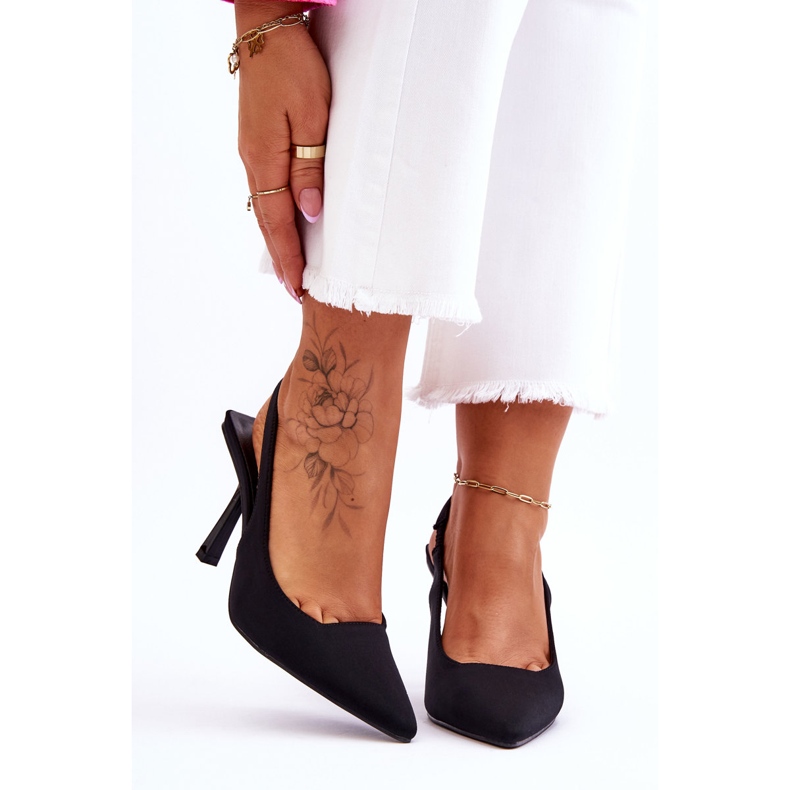 FS1 Classic Black Whitley Pointed Heels 1