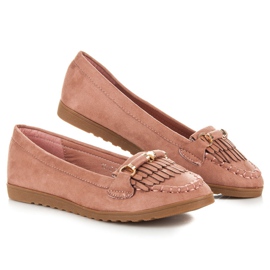 Seastar Loafers with fringes pink 2