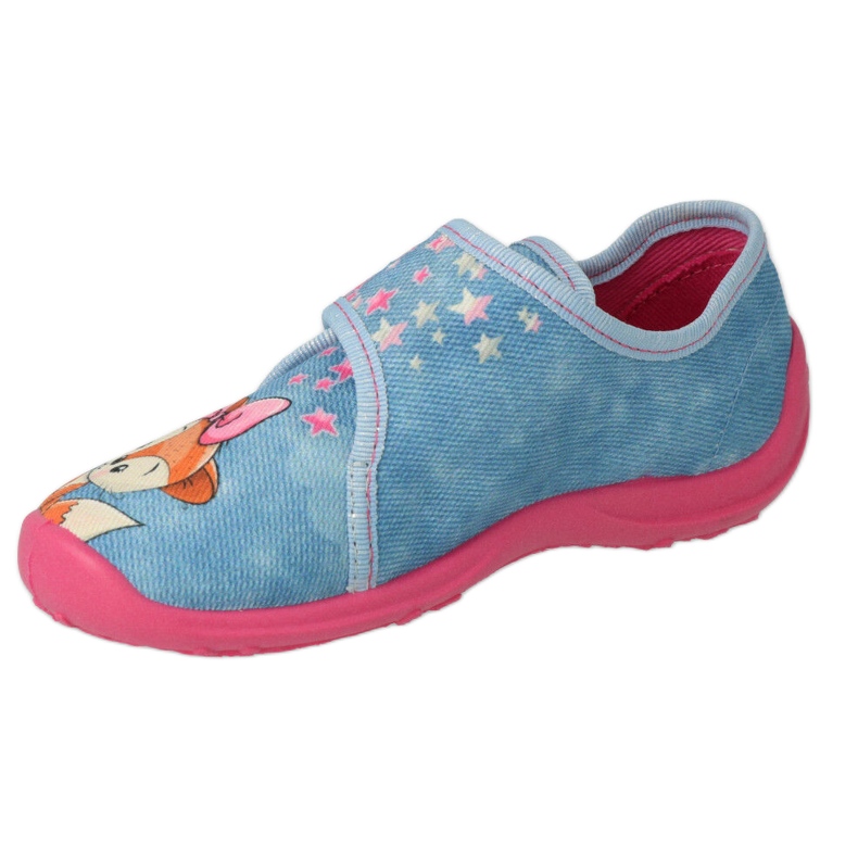 Befado children's slippers with Velcro 660X023 blue and pink 3