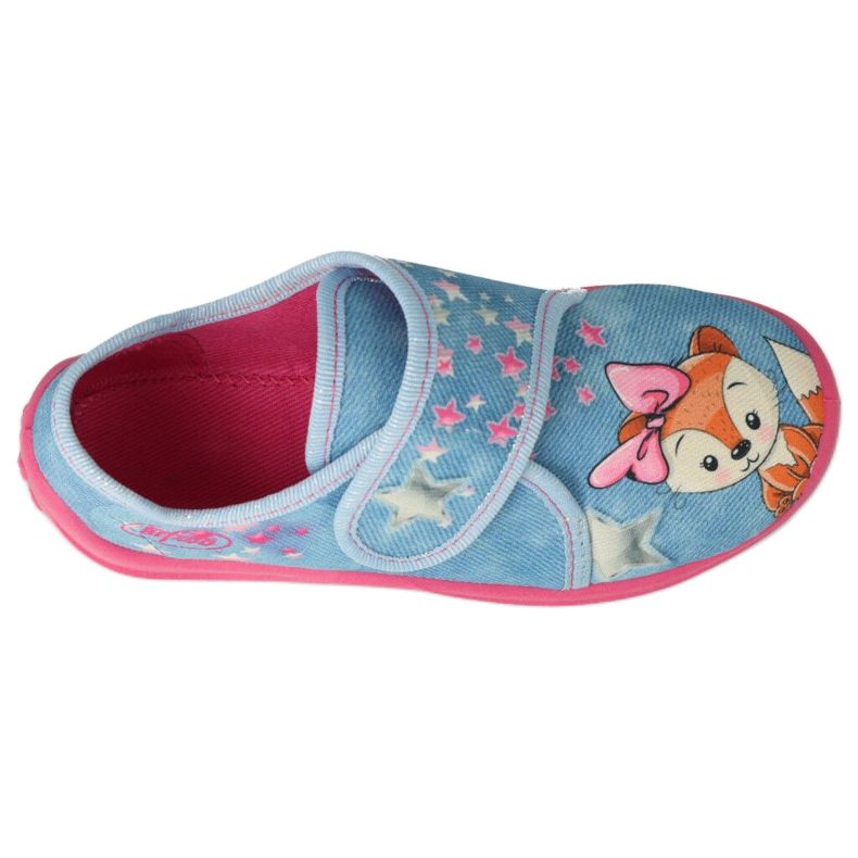 Befado children's slippers with Velcro 660X023 blue and pink 2