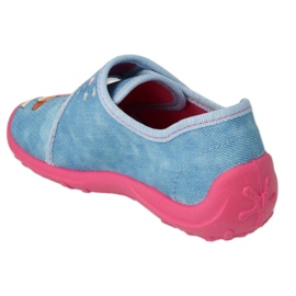 Befado children's slippers with Velcro 660X023 blue and pink 1