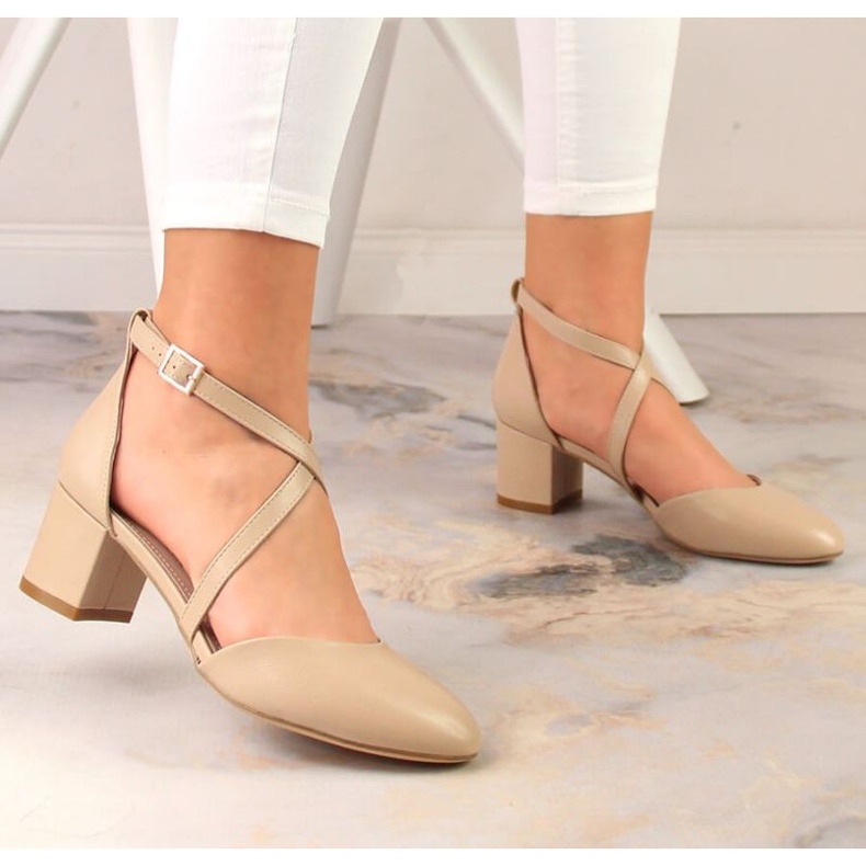 High heel formal sandals Sergio Leone W SK365C beige 2