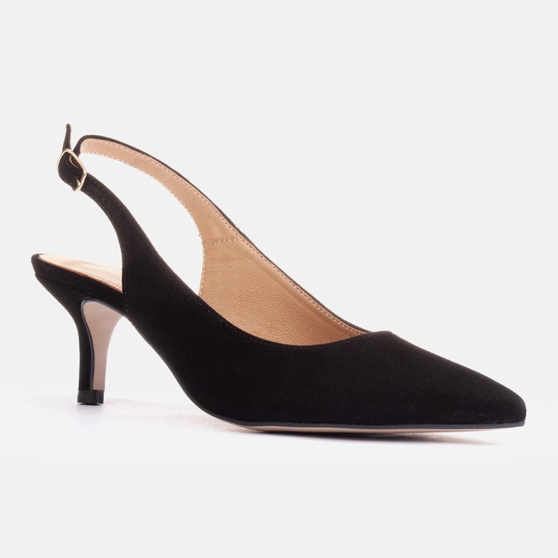 Marco Shoes Summer pumps made of delicate black suede 1 Marco Shoes Summer pumps made of delicate black suede 1