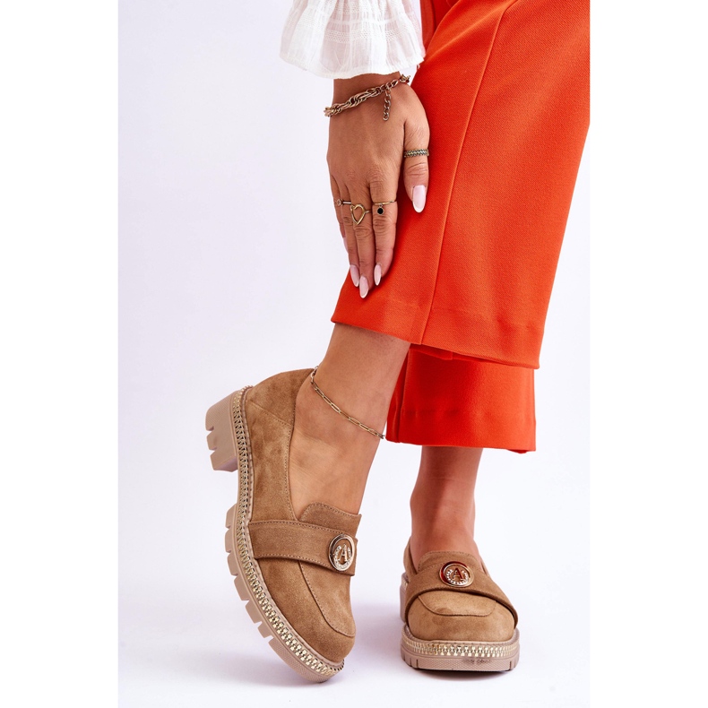 FILIPCZYK Elegant Dark Beige Laverne Suede Loafers 1