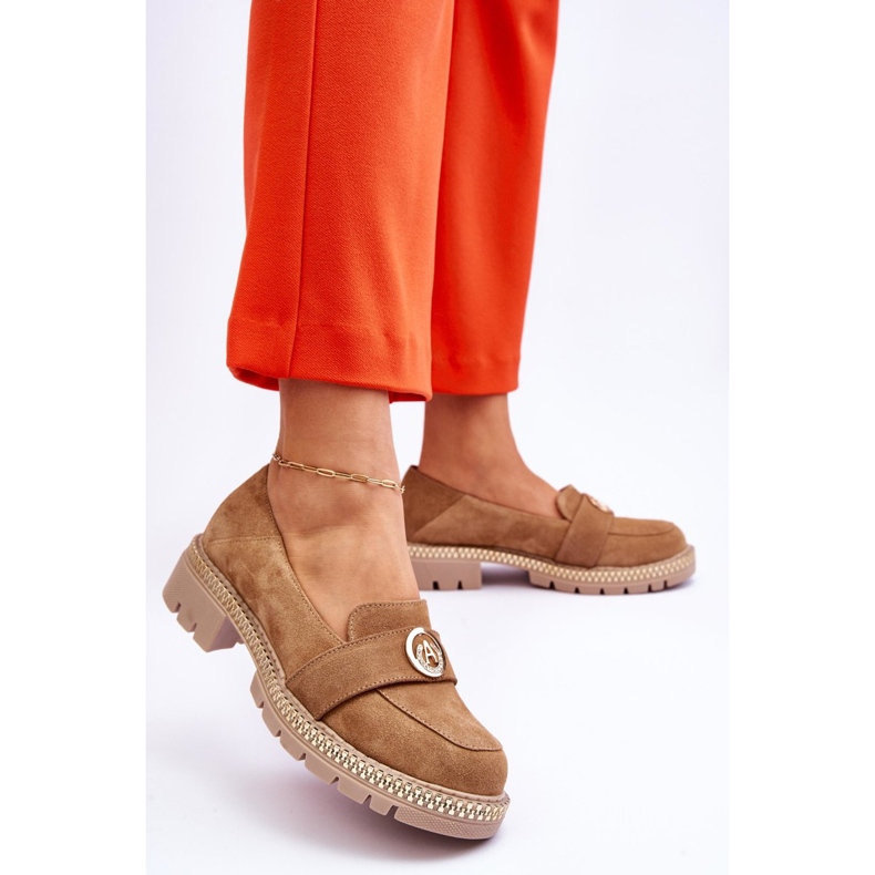 FILIPCZYK Elegant Dark Beige Laverne Suede Loafers 2