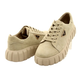 Filippo DP4138 suede leather sneakers beige 4