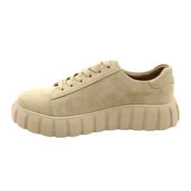 Filippo DP4138 suede leather sneakers beige 2