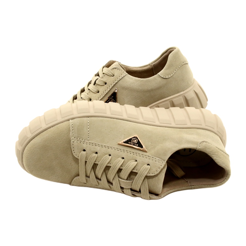 Filippo DP4138 suede leather sneakers beige 5
