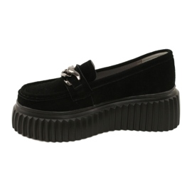 Suede moccasins Filippo DP4450 BK black 2 Suede moccasins Filippo DP4450 BK black 2