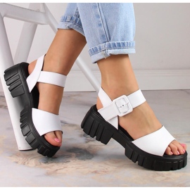 Women's white platform sandals Vinceza SG23-7852 1