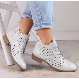 Women's spring openwork silver boots Jezzi ASA142-45 1