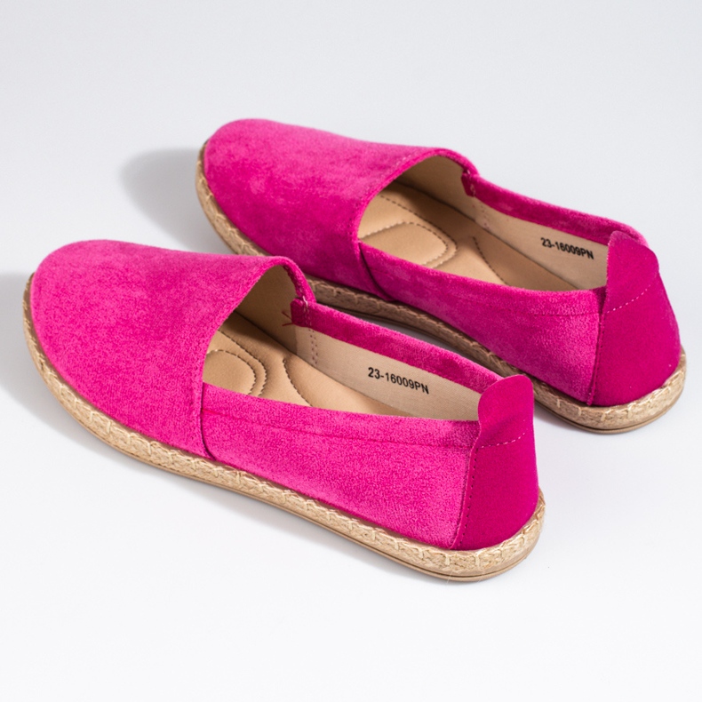 W. Potocki Women's pink suede espadrilles Potocki 1
