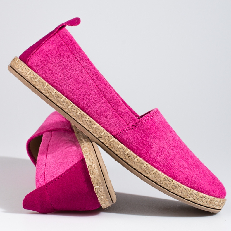 W. Potocki Women's pink suede espadrilles Potocki 2
