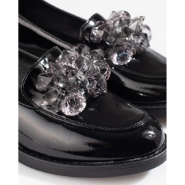 W. Potocki Lacquered women's shoes with decoration Potocki black 1