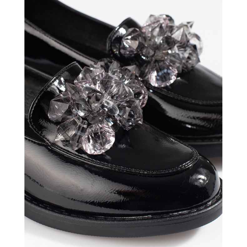 W. Potocki Lacquered women's shoes with decoration Potocki black 1