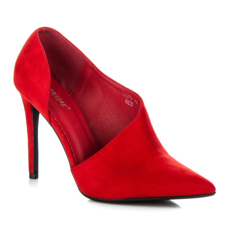 Seastar Suede High Heels red 1