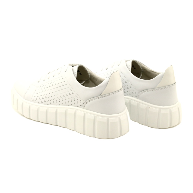 Evento 23PB32-5739 White Leather Tied Sneakers 6 Evento 23PB32-5739 White Leather Tied Sneakers 6