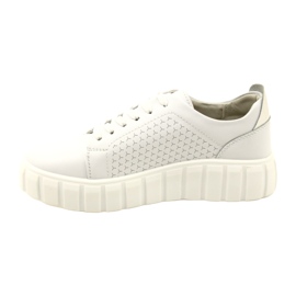 Evento 23PB32-5739 White Leather Tied Sneakers 2 Evento 23PB32-5739 White Leather Tied Sneakers 2