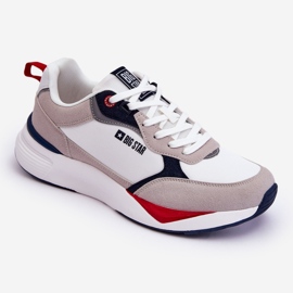 Men's Memory Foam Big Star Sports Shoes LL174235 White-Grey 1
