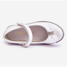 Vinceza Children's Velcro Ballerinas With A Decorative Bow White Nadia 2