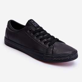 Men's Lace Up Classic Sneakers Black Hank 1