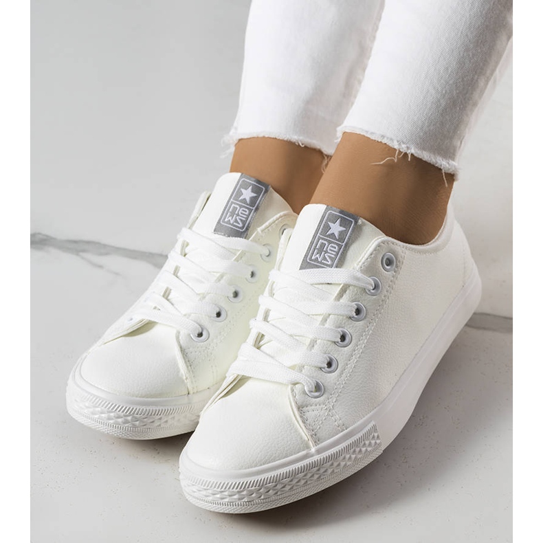 BM White eco-leather sneakers from Luz 1 BM White eco-leather sneakers from Luz 1