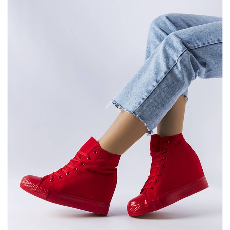 BM Red wedge sneakers from Groussay 1