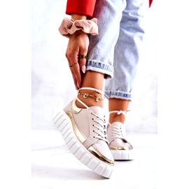 S.Barski Women's Brogues On The Beige And Gold Noriso Platform 3