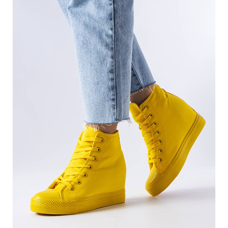 BM Yellow wedge sneakers from Groussay 1
