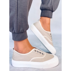 BM Kamio Beige women's sneakers 2