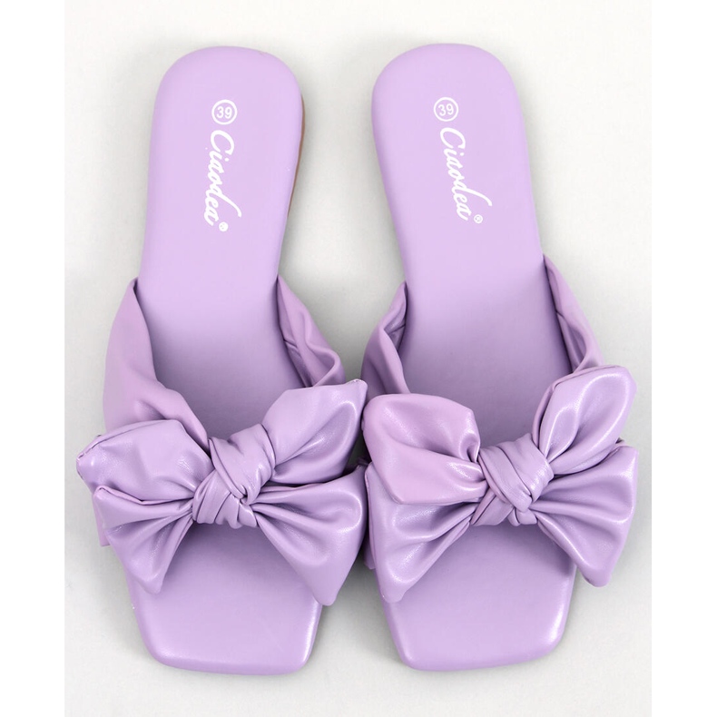 Minnen Purple Bow Slides violet 2