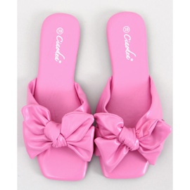 BM Minnen Pink bow slippers 2