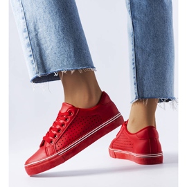 BM Red eco-leather sneakers from Joffre 1