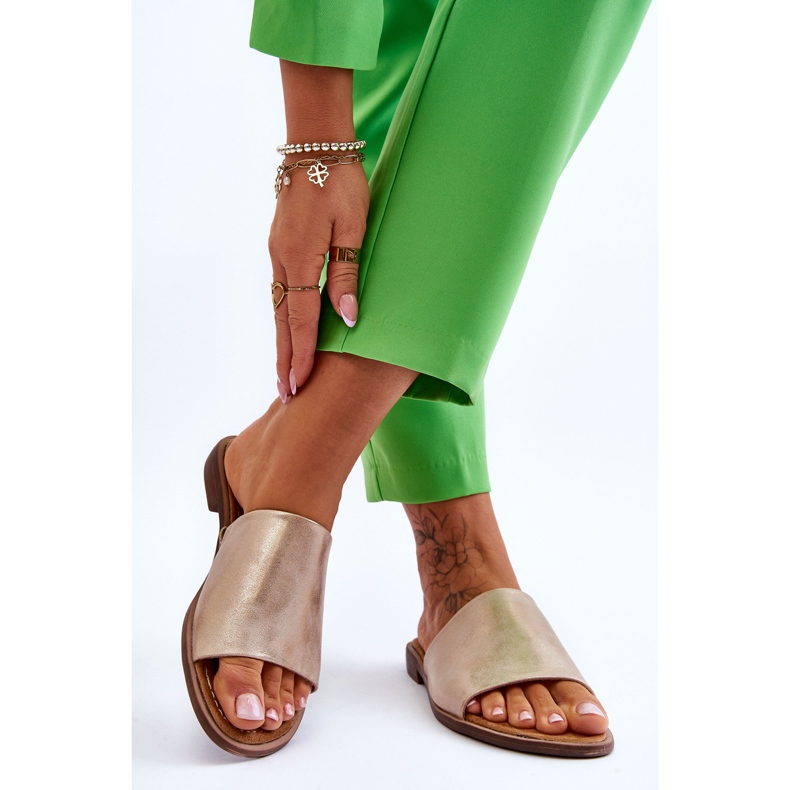 Women's leather leather golden flaps 2 Women's leather leather golden flaps 2