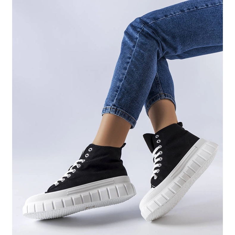 Black high-top sneakers from Couet 1