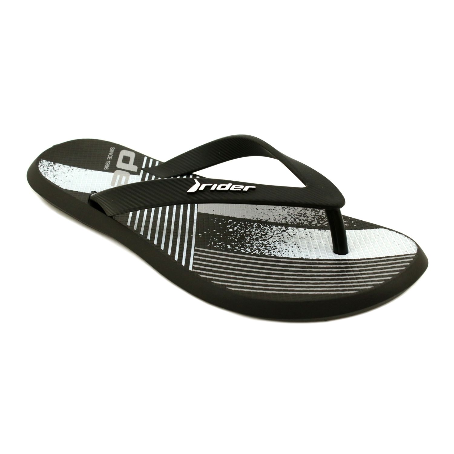 Men s slippers Rider 83419 AH973 Black White