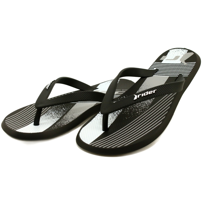 Men's slippers Rider 83419 AH973 Black/White 4 Men's slippers Rider 83419 AH973 Black/White 4