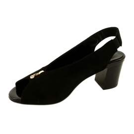 Women's sandals on the Daszyński post SA169-6 Black 2 Women's sandals on the Daszyński post SA169-6 Black 2