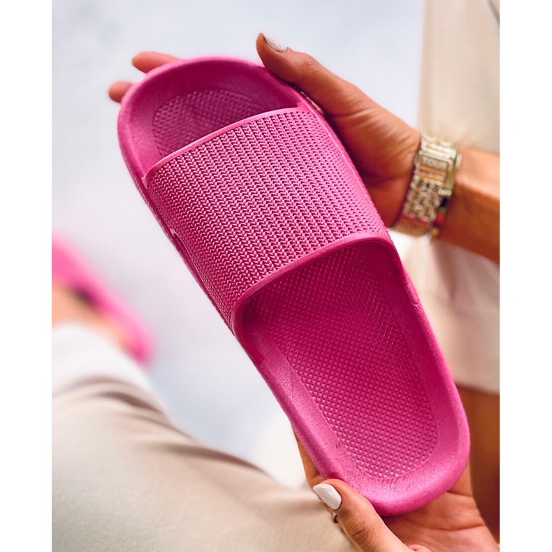BM Yang Fuchsia cushion slippers pink 1