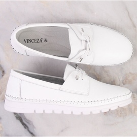 Women's white leather sports shoes Vinceza SG23-7842 1