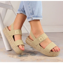 Women's slip-on espadrilles beige Big Star LL274858 1